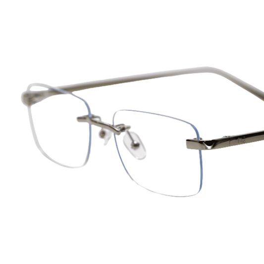 Silver Carré Transparent Sunglasses