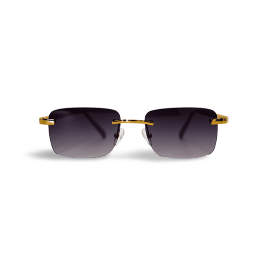 Gold Carré Black Sunglasses