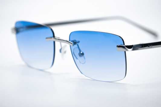 Silver Carré Blue Zonnebril