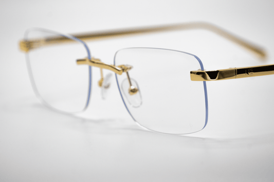 Gold Carré Transparent Zonnebril