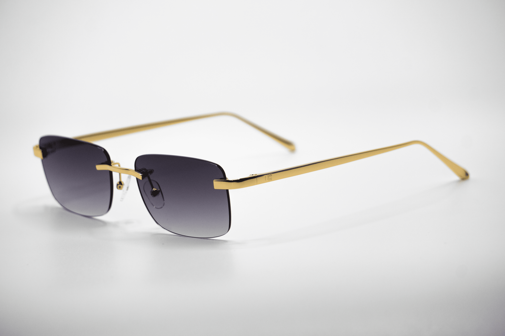 Gold Carré Black Sunglasses