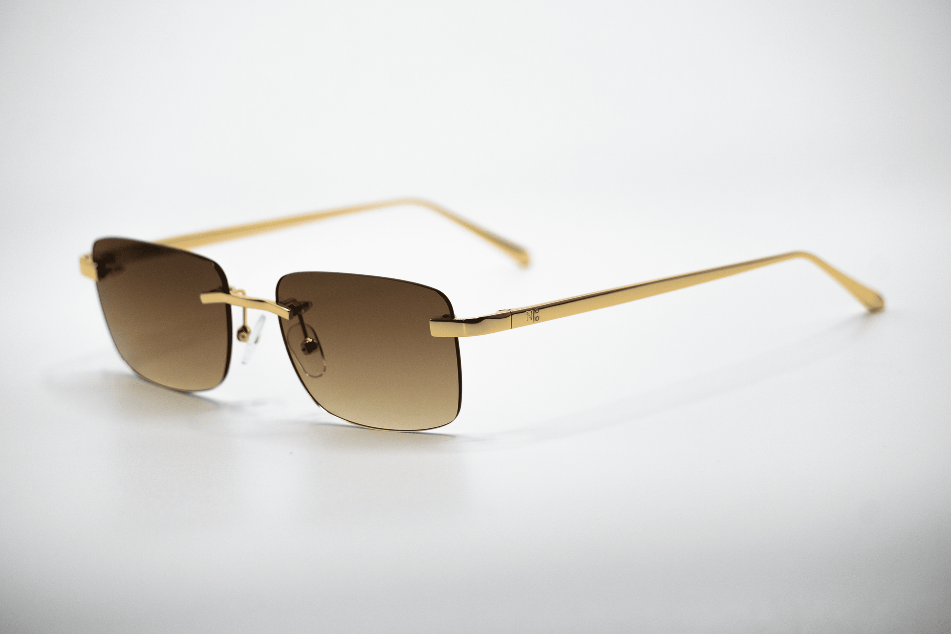 Gold Carré Brown Sunglasses