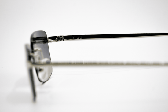 Silver Carré Black Sunglasses