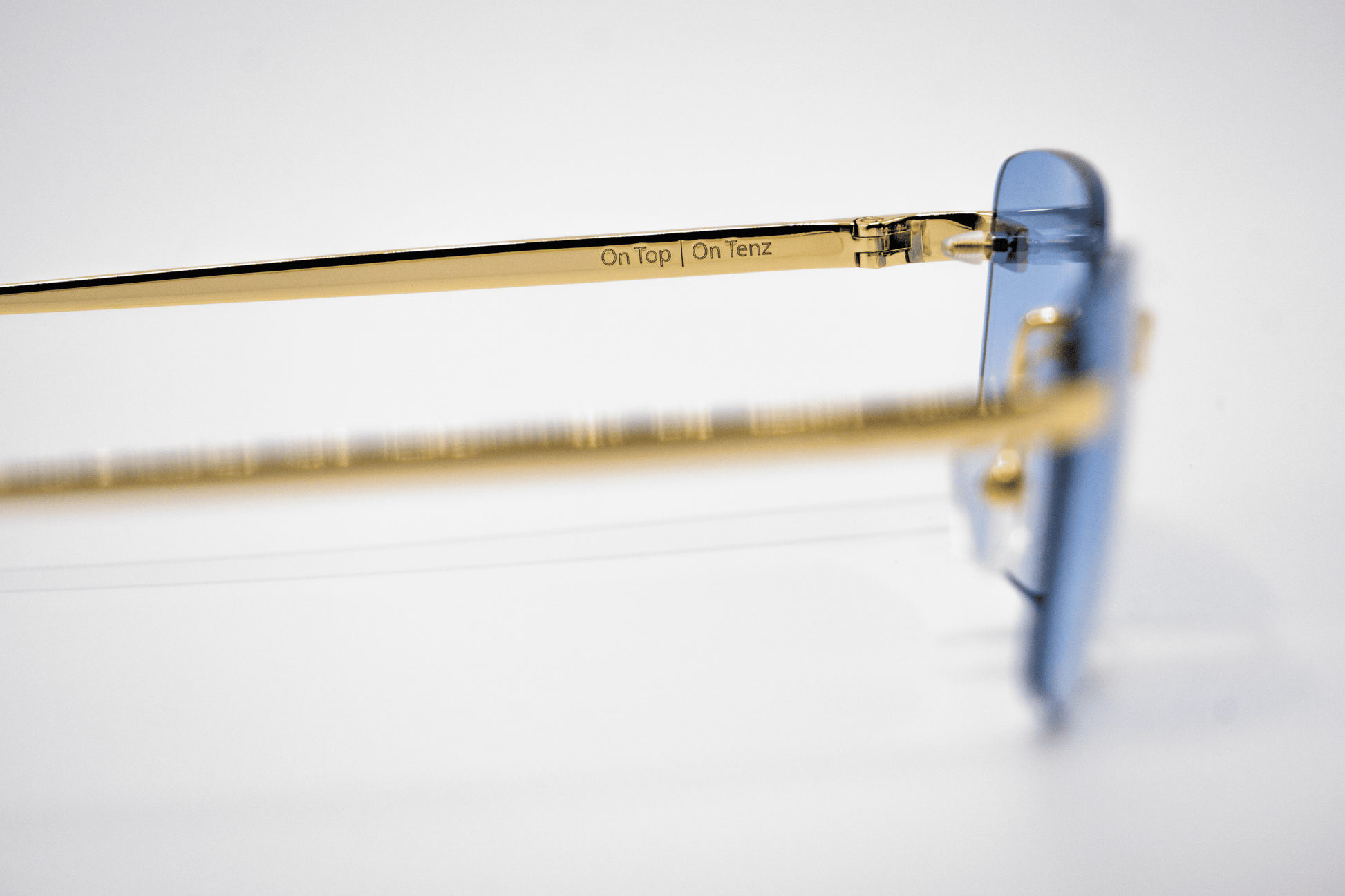 Gold Carré Blue Sunglasses