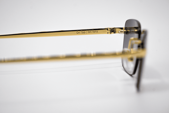Gold Carré Black Sunglasses