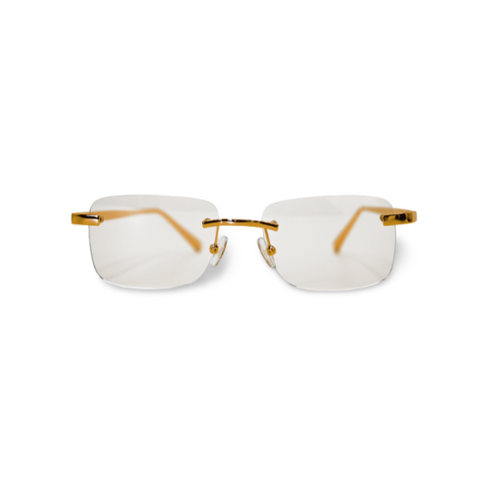 Gold Carré Transparent Zonnebril